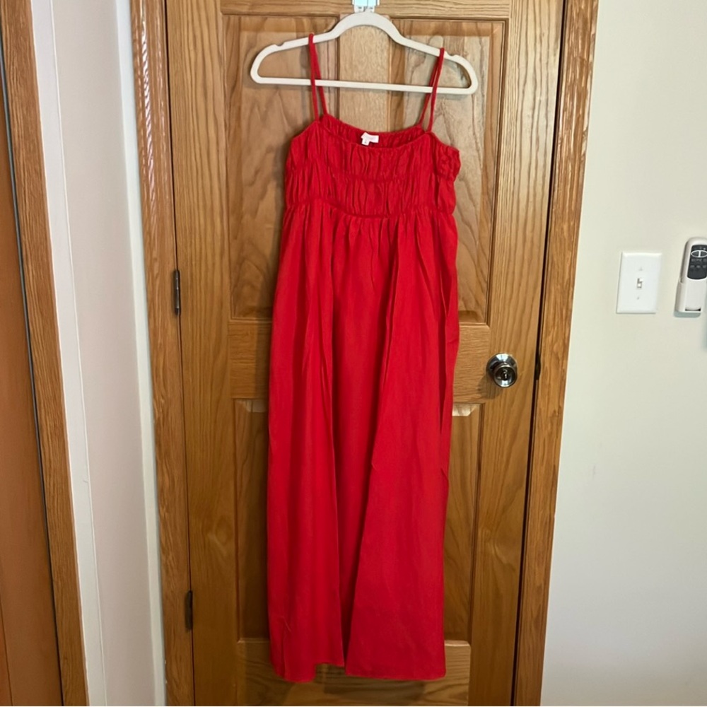Pisano Tank Maxi Dress in Cherry Red